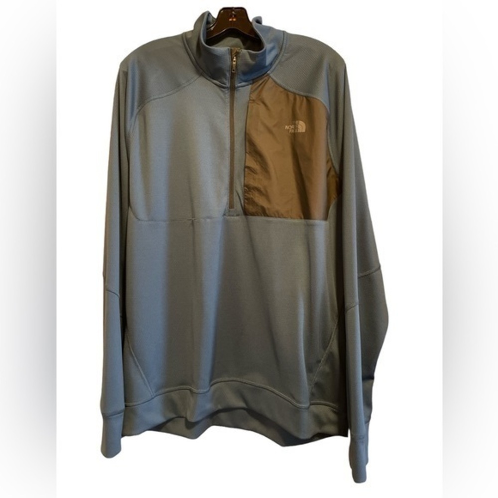 The North Face Men’s Essential Half Zip Mid Layer Top Jacket Large Blue‎ Black